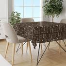Toalha Mesa Plástica Térmica Café Mr 6 e 8 lugares 2,00