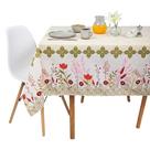 Toalha Mesa Posta Decorativa 6 Lugares Lepper Jardineira Floral Delicada 1,40x2,10m