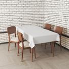 Toalha Mesa Térmica Pvc Impermeável Linho Branca Por Metro