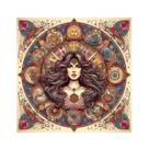 Toalha para Jogo de Tarot 0,70x0,70cm Cigana Cod017
