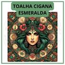 Toalha para Jogo de Tarot 0,70x0,70cm Cigana Esmeralda