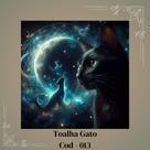 Toalha para Jogo de Tarot 0,70x0,70cm Gato Cod013