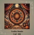 Toalha para Jogo de Tarot 0,70x0,70cm Mundo Cod008