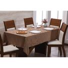 Toalha para Mesa de 12 lugares Tecido Jacquard - Dourado