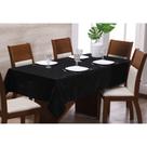 Toalha para Mesa de 12 lugares Tecido Jacquard - Preto