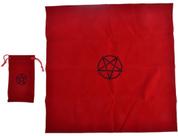 Toalha Para Tarô De Veludo Pentagrama Pano Para Altar Esotérico
