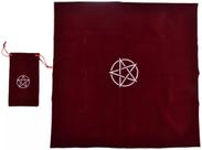 Toalha Para Tarô De Veludo Pentagrama Pano Para Altar Esotérico