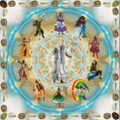 Toalha Para Tarô E Oráculos Mandala Dos Órixas + Presente