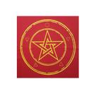 Toalha Pentagrama Força Wicca para Tarô Vermelha 70CM