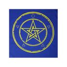 Toalha Pentagrama Wicca Para Leitura de Tarô Azul 70CM