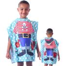 Toalha Poncho De Praia Com Capuz Kids Pirata - Bene Casa