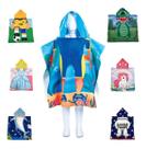 Toalha Poncho De Praia Infantil Capuz Estampada Mergulhador