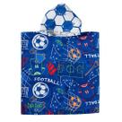 Toalha Poncho de Praia Infantil Football Marinho Tip Top Toalha Poncho de Praia Infantil Football Marinho Tip Top
