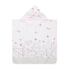 Toalha Poncho Papi Felpuda Algodão Capuz Flores Jardim