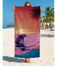 Toalha Praia Banho Verão Surf Sol E Mar 70x140 Cm Estampada