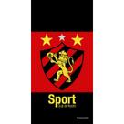 Toalha Praia Buettner Veludo Brasão Sport Recife 70cm x 140m Preto