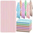 Toalha Preboun 24 Unidades Listradas em Fleece Coral 71x152 cm