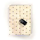 Toalha Redonda Mel Sol Xadrez Vichy Amarelo com Abelhas P4TMR0041