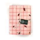 Toalha Redonda Xadrez Rosé com Cogumelos P4TMR0037