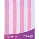 Toalha Retangular em Tecido Jacquard Rosa Bebê e Branco Listrado Fio Tinto Toalha Retangular em Tecido Jacquard Rosa Bebê e Branco Listrado Fio Tinto