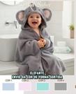 Toalha Safari Soft Infantil Bebe com Capuz 80x80cm Kit 1 2 3 ou 4 toalhas Quantidade2 ToalhasEstampaPinguim