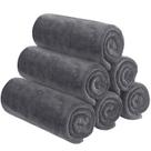 Toalha SINLAND Microfiber 41x81 cm, pacote com 6 unidades, cinza escuro