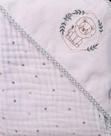 Toalha soft c/capuz de canto bordado 76096625 baby joy classicos estampada 80cmx80cm