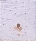 - toalha soft c/capuz de centro bordado 76105610 baby joy classicos estampada 80cmx90cm