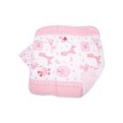 Toalha soft capuz bebe 2 camadas com pano boca bordado e estampado algodão girafa