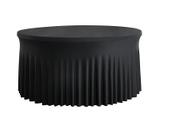 Toalha Spandex para Mesa Redonda 120cm - Preta