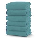 Toalha TENSTARS, microfibra de 16x28 polegadas, secagem rápida, conjunto de 6 azul-petróleo