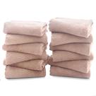 Toalha TENSTARS, pacote com 12, veludo coral, 30x30 cm, absorvente macio
