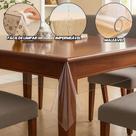 Toalha Transparente de Mesa 6 Lugares Jantar Copa Cozinha 140x200cm Impermeavel Resistente