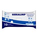 Toalha Umedecida Geriátrica Gerialimp Premium 10 Unidades