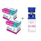 TOALHA UMEDECIDA MEU BEBE ULTRA PACK 1000 UN LEVE MAIS PAGUE MENOS 2 x 500 + QLADY INTIMA 25F + QLADY DEMAQUILANTE 25F