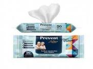 Toalha umedecida PREVENTE wipes com 500 un 19X22cm 10 pacot - prevent wipes