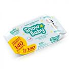 Toalha umedecida snow baby recém nascido c/ 140 unidades