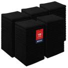 Toalha UNIMADE, pacote com 100, 30x30 cm, microfibra macia preta