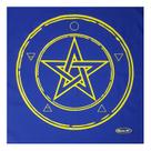 Toalha Wicca Pentagrama Toalha Tarô com Brilho Azul Am 70CM