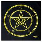 Toalha Wicca Pentagrama Toalha Tarô com Brilho Pto/Am 70CM
