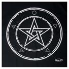 Toalha Wicca Pentagrama Toalha Tarô com Brilho Pto/Bco 70CM Toalha Wicca Pentagrama Toalha Tarô com Brilho Pto/Bco 70CM