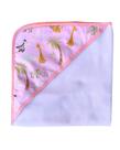 ToalhadeBanhoBebêSafariForroFraldacomCapuz70x70cm Rosa