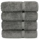 Toalhas Chakir Turkish Linens 100% algodão, 4 peças de banho, cinza