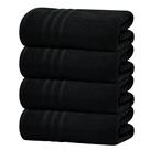 Toalhas de banho, dez toalhas, pacote de 4, 100% algodão, 70x140cm, pretas