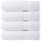 Toalhas de banho Infinitee Xclusives Premium, conjunto de 4 toalhas brancas brilhantes
