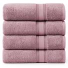 Toalhas de banho LANE LINEN Wishful Mauve 100% algodão 4 peças