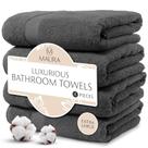 Toalhas de banho MAURA Grey Turk Cotton Luxury Set of 4