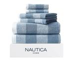 Toalhas de Banho Nautica Oak Lake Blue - Conjunto com 6 Peças Altamente Absorventes
