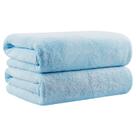 Toalhas de banho Orighty, pacote com 2 toalhas de microfibra azul Soft Feel