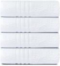 Toalhas de banho Wealuxe White Cotton 70x140cm, pacote com 4